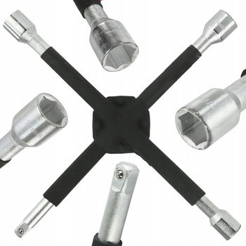 KLUCZ DO KÓŁ KRZYŻAKOWY KRZYŻAK WZMACNIANY 17MM 19MM 21MM 1/2"