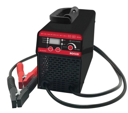 Prostownik samochodowy inwertorowy z rozruchem12V/24V, 80A-600A, 800 Ah OK-03.0022, Rooks