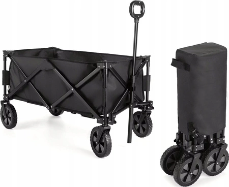 WÓZEK TRANSPORTOWY OGRODOWY PLAŻOWY TURYSTYCZNY SKŁADANY PRZYCZEPKA 90L