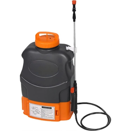 Opryskiwacz akumulatorowy ogrodowy plecakowy 16l 12V 8Ah + lanca zestaw XXL