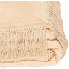 Koc bawełniano-akrylowy z frędzlami Basic Cotton Cloud 150x200cm 430 g/m2 - Jasny Beż