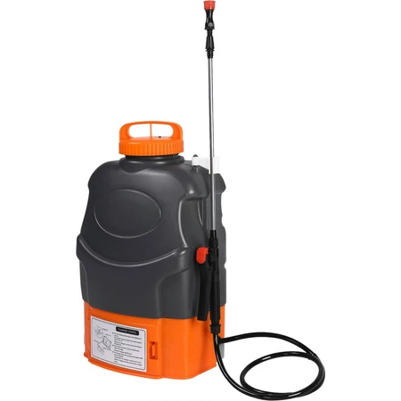 Opryskiwacz akumulatorowy ogrodowy plecakowy 16l 12V 8Ah + lanca zestaw XXL