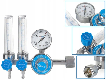 Reduktor z 2 rotametrami ARGON MIX AR/CO2 CO2 MIG TIG MAG