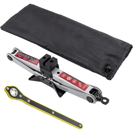 Podnośnik trapezowy 2t z kluczem-grzechotką 115-400mm