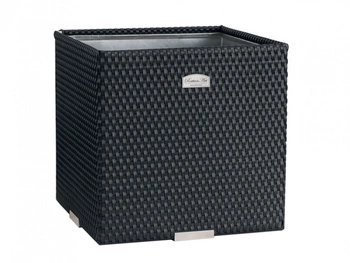 Donica ogrodowa technorattanowa 46x46x46cm RD03 - Antracyt