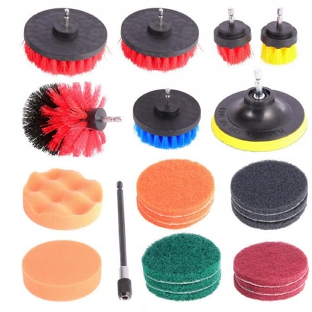 SZCZOTKI SPRZĄTAJĄCE NA WIERTARKĘ WKRĘTARKĘ PADY 22el.