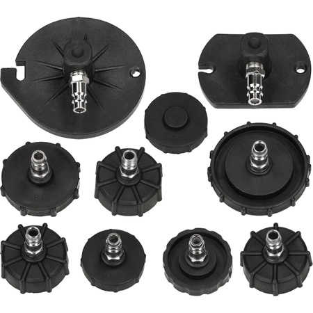 Adaptery do odpowietrzania i wymiany płynu hamulcowego zestaw, 12 adapterów