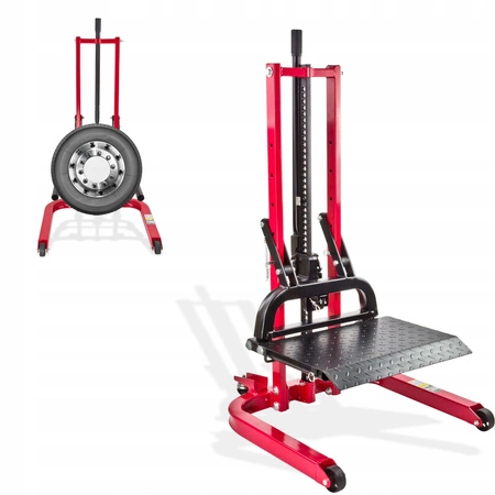 Mobilny jednokolumnowy podnośnik blacharski