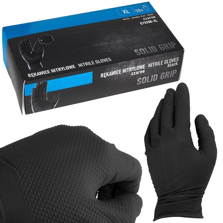 Rękawice nitrylowe super grube L, 50szt.