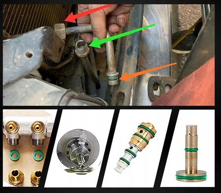 ZESTAW ORINGÓW O-RINGI USZCZELKI KLIMATYZACJI 420el GUMOWE OLEJOODPORNE