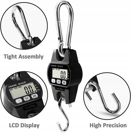 Waga hakowa podwieszana magazynowa przemysłowa elektroniczna 300kg