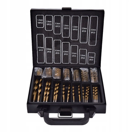 Zestaw tytanowych wierteł do metalu 99 sztuk F-51910