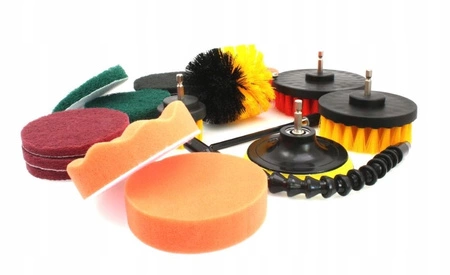 Szczotki sprzątające na wiertarkę 21 elementów