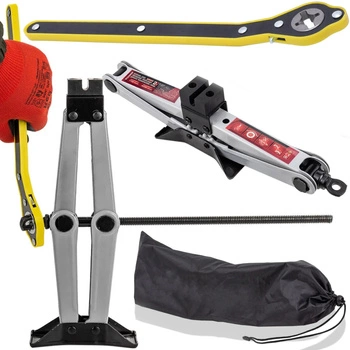 Podnośnik trapezowy 2t z kluczem-grzechotką 115-400mm