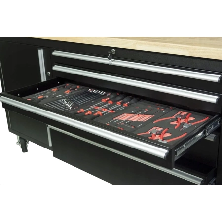 Stół warsztatowy wózek narzędziowy z szufladami 215cm 84"