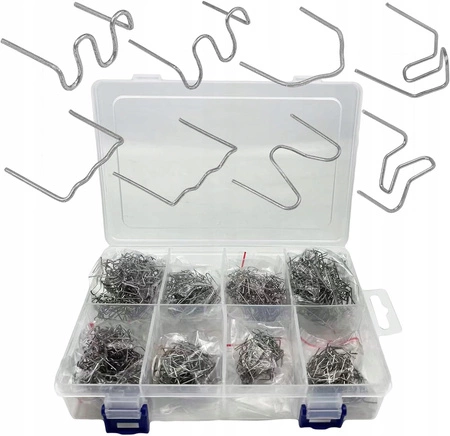 ZSZYWKI DO ZGRZEWARKI PLASTIKU ZSZYWACZ ZESTAW 800 SZTUK + ETUI