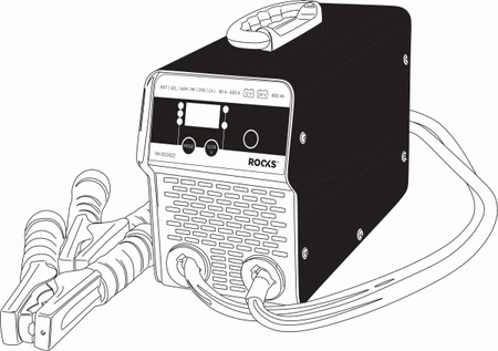 Prostownik samochodowy inwertorowy z rozruchem12V/24V, 80A-600A, 800 Ah OK-03.0022, Rooks