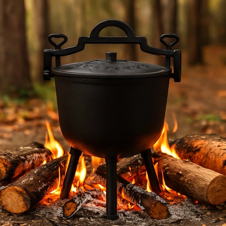 Kociołek żeliwny garnek myśliwski 10l