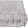 Koc bawełniano-akrylowy z frędzlami Basic Cotton Cloud 150x200cm 430 g/m2 - Srebrny