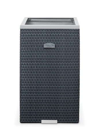 Donica ogrodowa technorattanowa 35x35x60cm RD03 - Antracyt