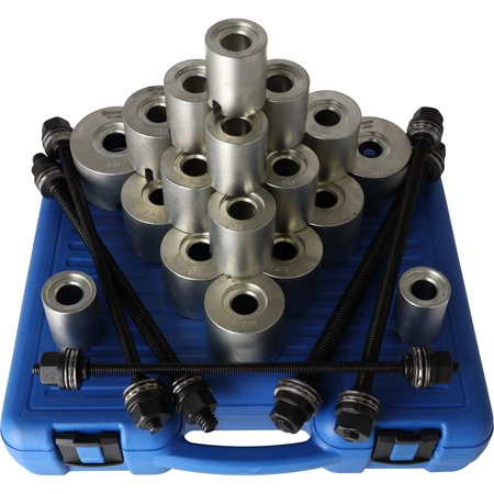 Ściągacz tulei wahacza zestaw ściągaczy i adapterów do łożysk M10-M18, 27el.