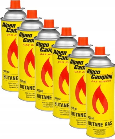 NABÓJ GAZOWY DO KUCHENKI PALNIKA GAZ KARTUSZ 6 x 400ml ZESTAW