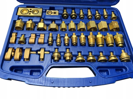 Adaptery do płukania układu klimatyzacji zestaw 78 szt