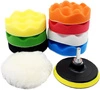 Gąbki polerskie pady do lakieru na wiertarkę 80mm zestaw, 9el.