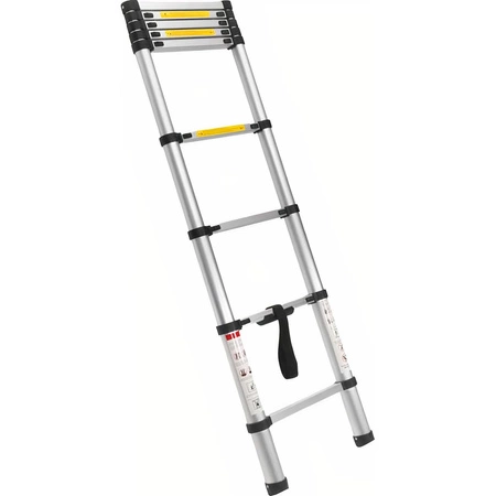 Drabina aluminiowa teleskopowa składana 8-stopniowa 2,6m lekka udźwig 150kg