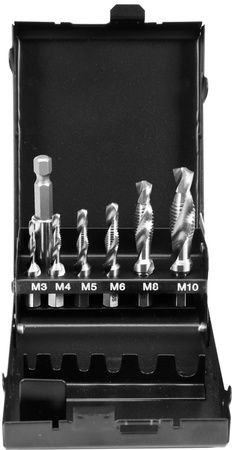 Wiertła gwintujące M3-M10 7 elementów E11535