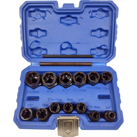 Nasadki do zniszczonych śrub zestaw, 15szt.