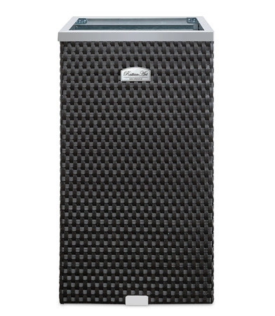 Donica ogrodowa technorattanowa 35x35x60cm RD04 - Czarny