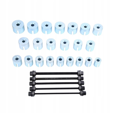 Ściągacz tulei wahacza zestaw ściągaczy i adapterów do łożysk M10-M18, 27el.