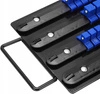 SZYNA ORGANIZER STOJAK DO NASADEK KLUCZY NASADOWYCH 80 szt. 1/4" 3/8" 1/2"