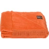Koc bawełniano-akrylowy z frędzlami Basic Cotton Cloud 150x200cm 430 g/m2 - Pomarańczowy
