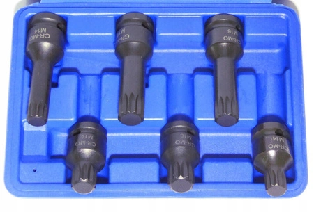 Klucze udarowe spline 1/2" M14-M18 6 elementów