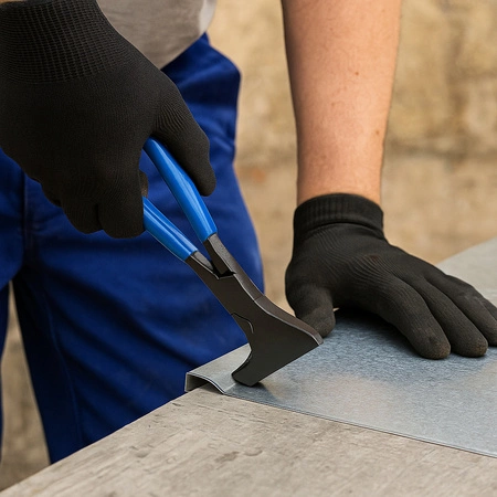 Szczypce dekarskie blacharskie cęgi do gięcia blachy odgięte 45° 280mm