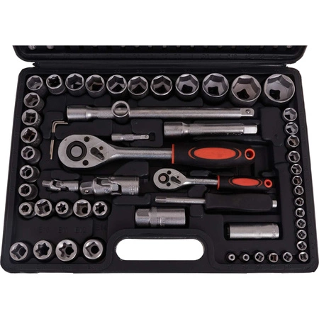 Klucze nasadowe 1/4'' 1/2'' torx typH + bity zestaw, 108el.