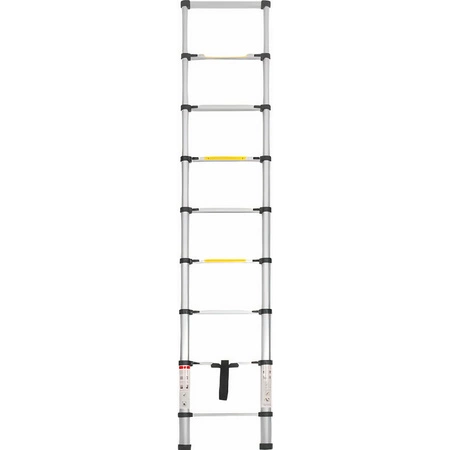 Drabina aluminiowa teleskopowa składana 8-stopniowa 2,6m lekka udźwig 150kg