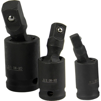 Przegub udarowy kulowy zestaw 1/4" 3/8" 1/2", 3szt.