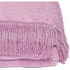 Koc bawełniano-akrylowy z frędzlami Basic Cotton Cloud 150x200cm 430 g/m2 - Wrzosowy