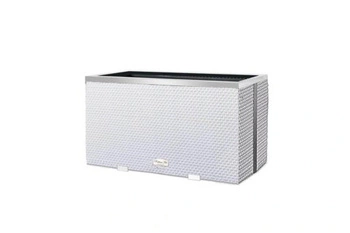 Donica ogrodowa technorattanowa 70x38x40cm RD07 - Biały