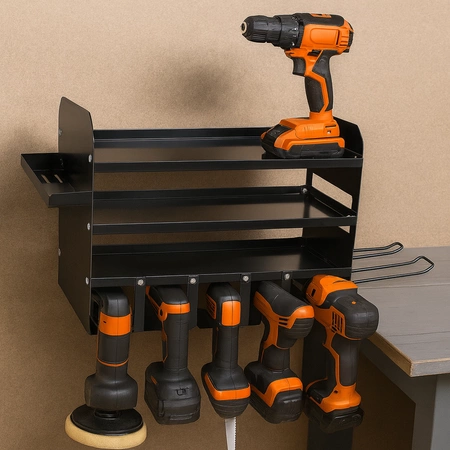 Półka wisząca na narzędzia akumulatorowe organizer