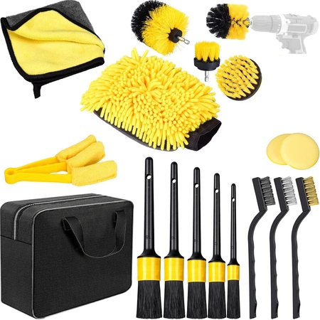 Zestaw detailingowy do czyszczenia samochodu, 19 elementów