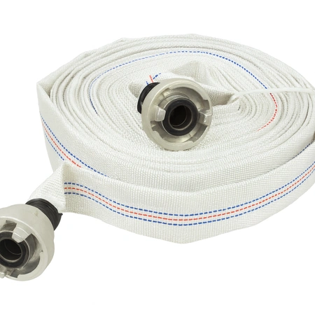 Wąż strażacki parciany 20m 1" z końcówkami 8 bar