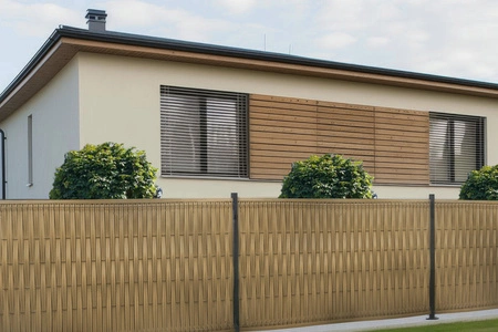 Panel ogrodzeniowy listwy pionowe wąskie 173×250cm RD08, Słomkowy