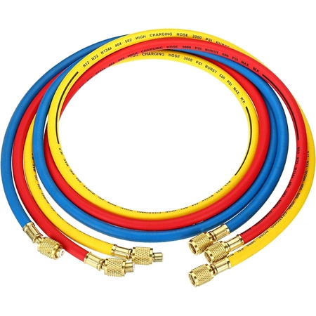 Przewody serwisowe do klimatyzacji R134A – zestaw 3 szt. 1,5 m