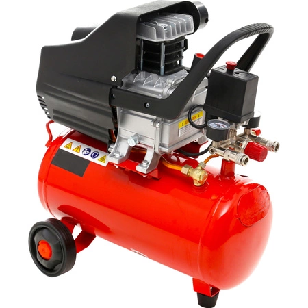 Kompresor olejowy sprężarka 24l + pistolet do malowania, zestaw 8w1 z akcesoriami