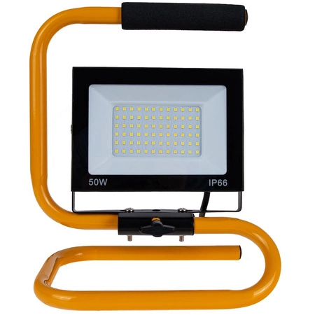 Lampa led naświetlacz budowlany barwa biała zimna 6500K + statyw + przewód