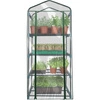 Mini szklarnia ogrodowa balkonowa pionowa foliak 4 półki, 160x70x50 cm